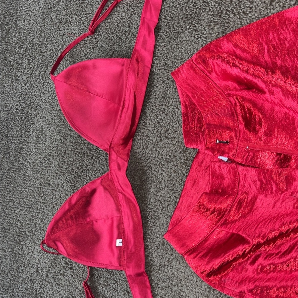 Two Piece Satin Set